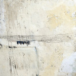 Traces in stone 8, 50x50,mixed media on wood panel