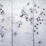 ZNAKOVI ŽIVOTA, 3x60x130cm,kombinirana tehnika na drvenom panelu, 2017