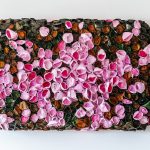 Badem u cvatu, 65x95x13cm, reciklirani papir i akrilik na drvenom panelu