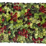 Cvijet hibiskusa, 95x65x13cm, reciklirani papir i akrilik na drvenom panelu