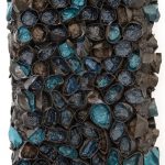 Planinska rijeka, 35x65x13cm, reciklirani papir i akrilik na drvenom panelu